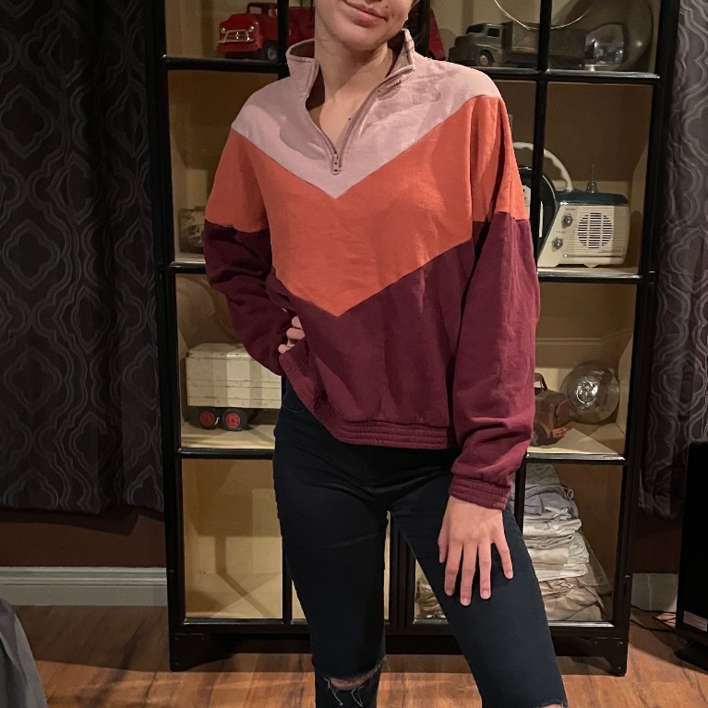 L.A. HEARTS PACSUN AUTUMN COLOR BLOCK SWEA…